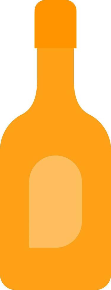 aislado amarillo color cerveza botella icono. vector