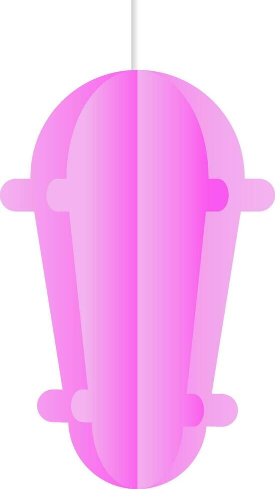 Pink Paper Cut Arabic Lantern Hang Vector. vector