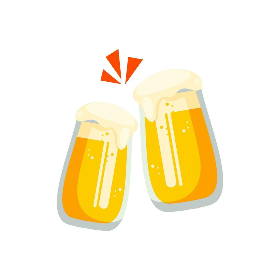 cheers beer cartoon drink vector