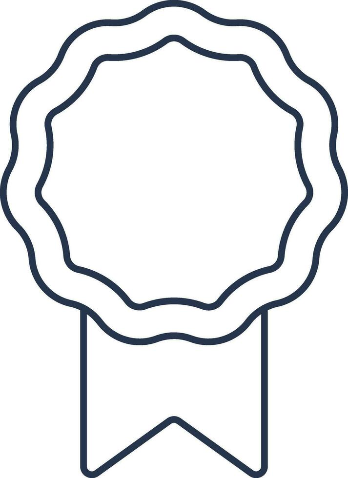 Badge Icon In Black Outline. vector
