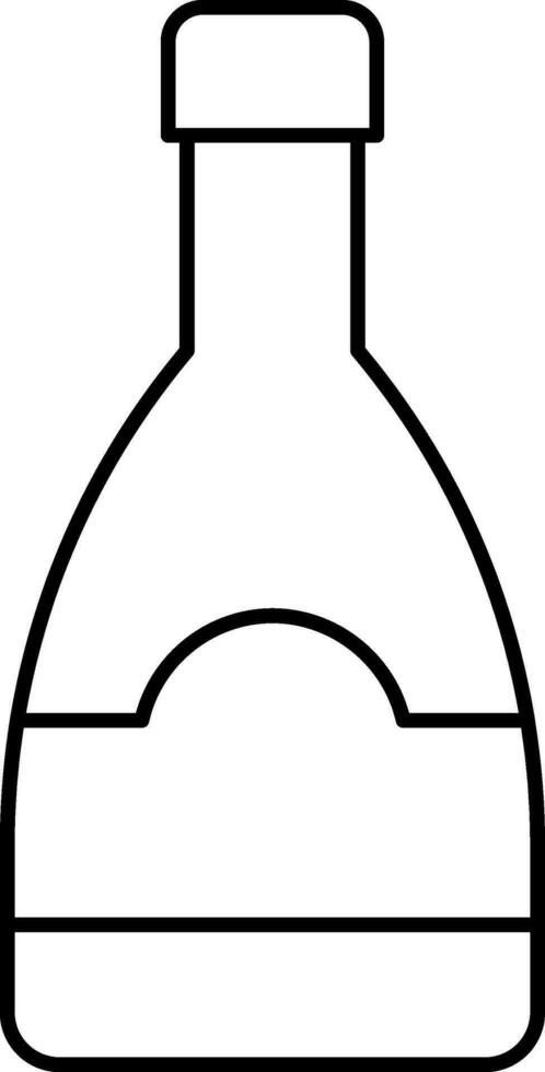 ilustración de alcohol botella icono en línea Arte. vector