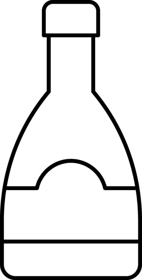 Illustration of Alcohol Bottle Icon in Line Art. vector