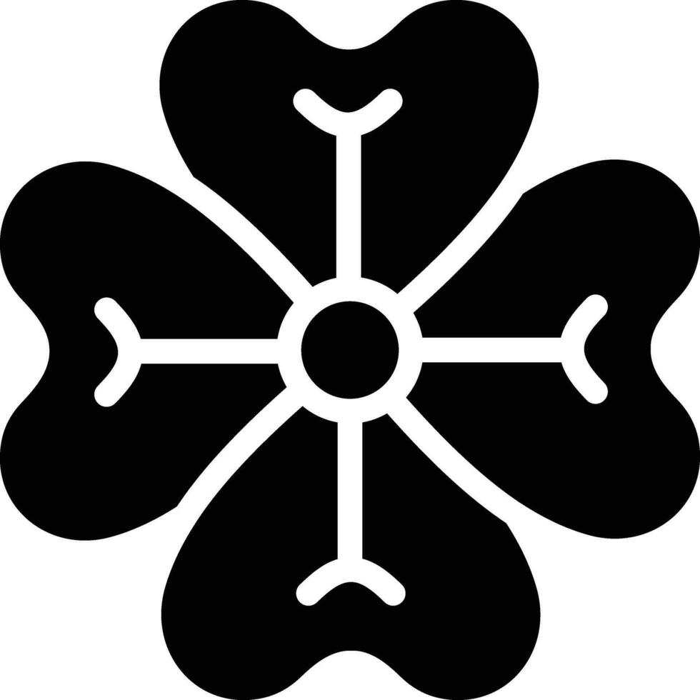 Flower Icon or Symbol in Black And White Color. vector