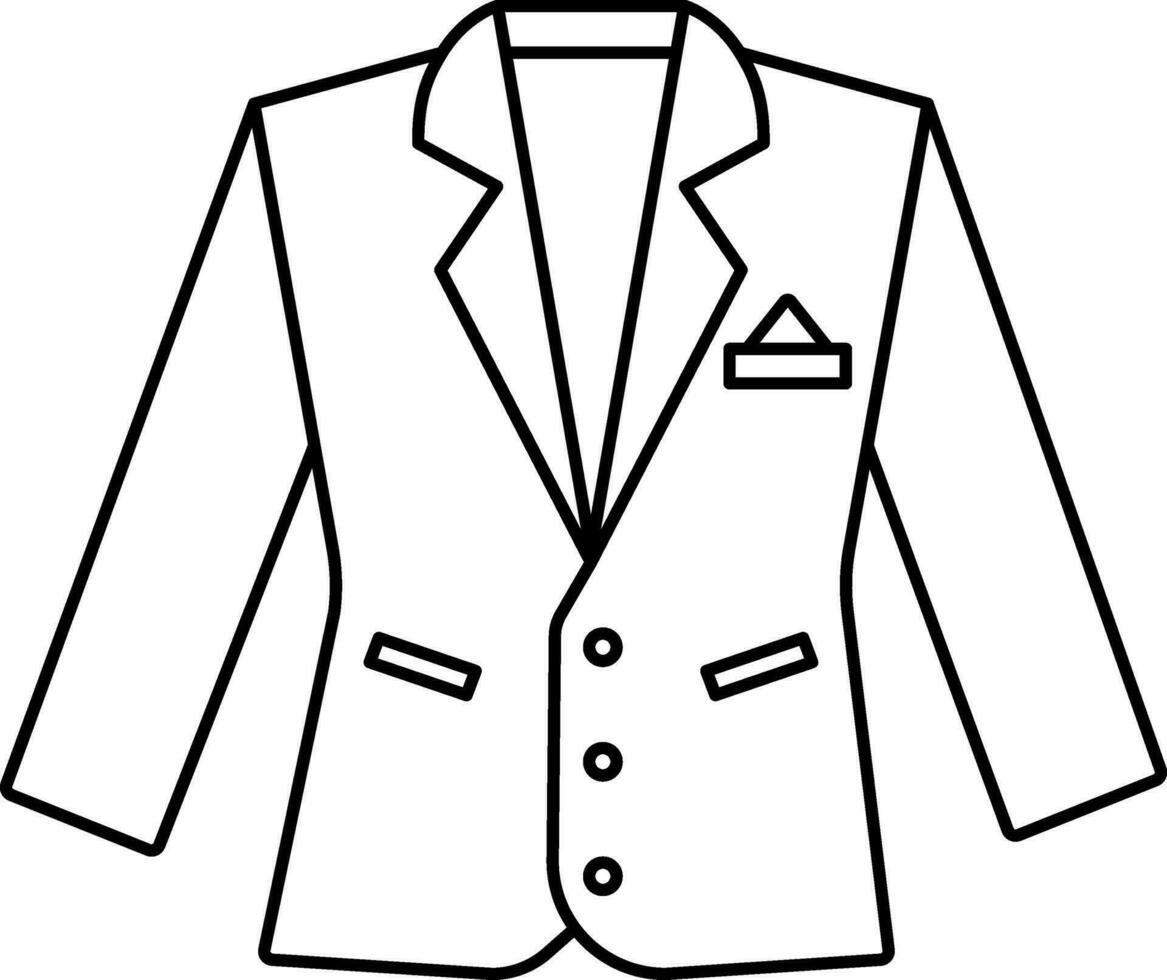 Linear Style Blazer Icon Or Symbol. 24973933 Vector Art at Vecteezy