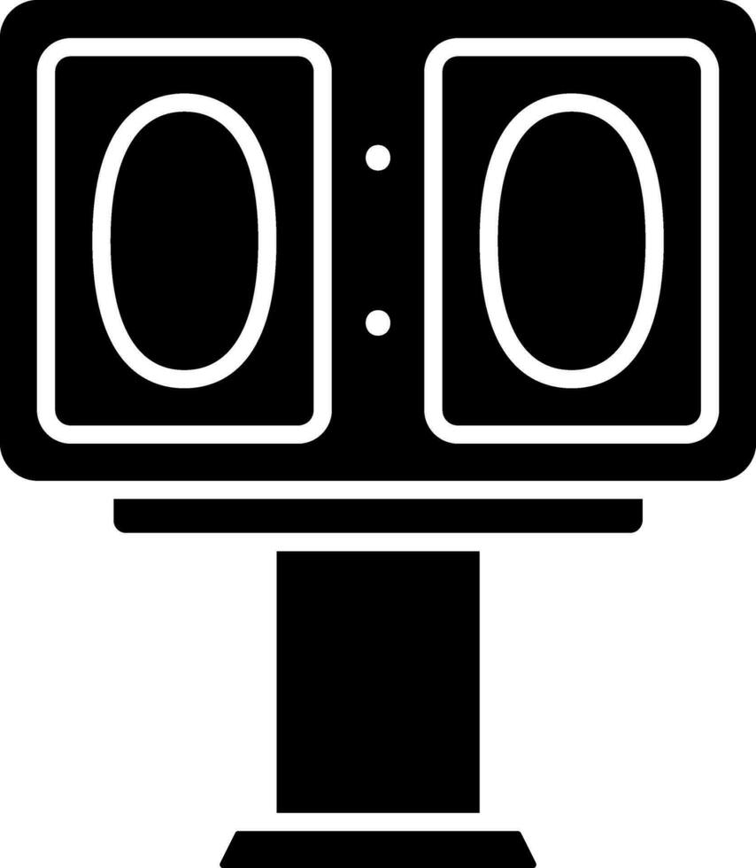 Flat Style Score Board Glyph Icon. vector