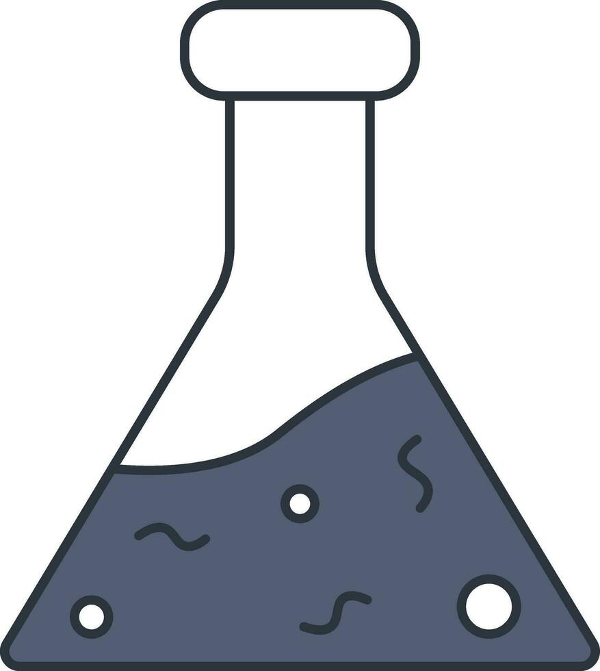 Flask Icon In Blue And White Color. vector