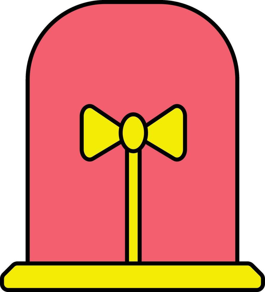 Siren Icon O Symbol In Red And Yellow Color. vector