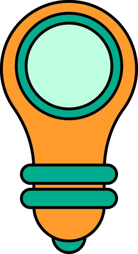 Isolated Financial Bulb Icon In Green And Orange Color. vector
