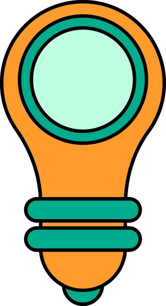 Isolated Financial Bulb Icon In Green And Orange Color. vector