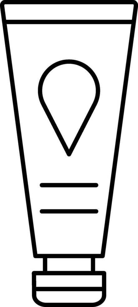 Paint Tube Icon In Black Line Art. vector