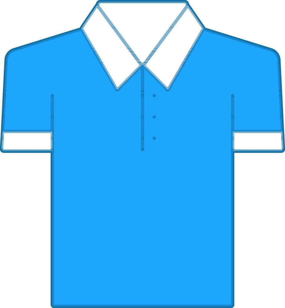 ilustración de polo t camisa icono en azul y blanco color. vector