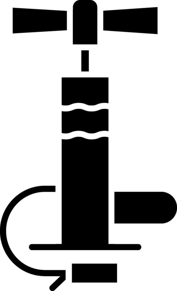 Glyph Cycle Air Pump Icon in Flat Style. vector