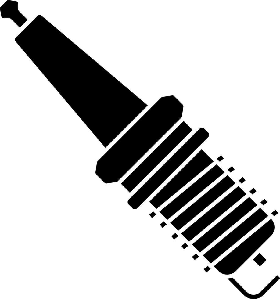 Spark Plug Icon In Black and White Color. vector