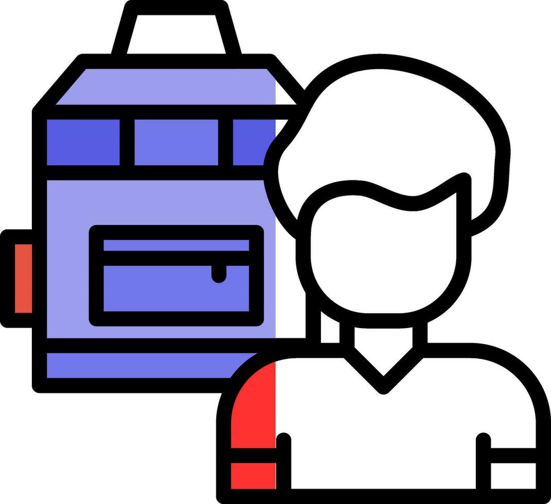 Backpacker Vector Icon Design