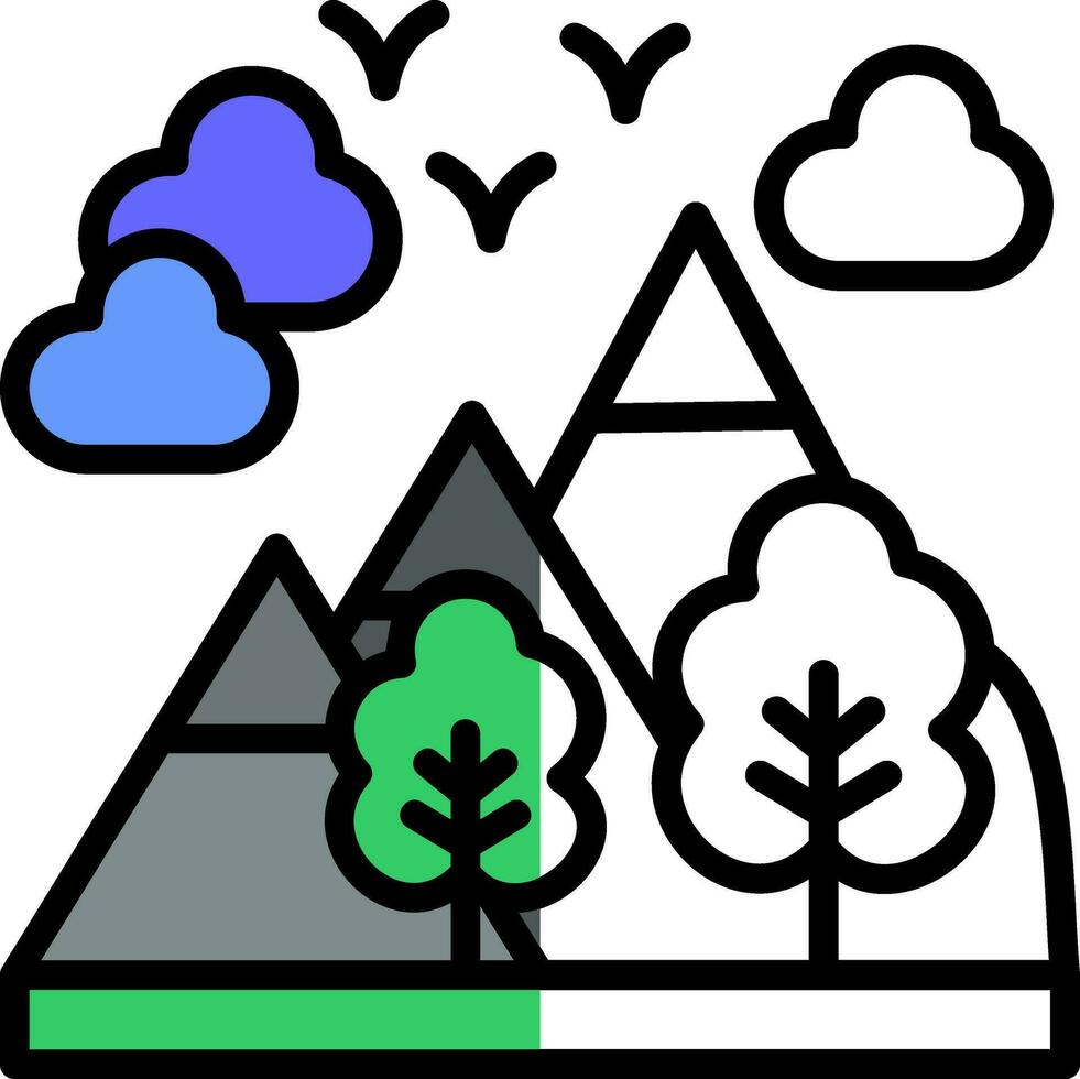 Alpes vector icono diseño