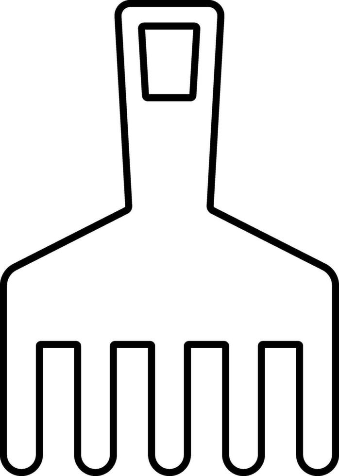 Isolated and Vector Illustration Afro Pick Icon in Line Art.