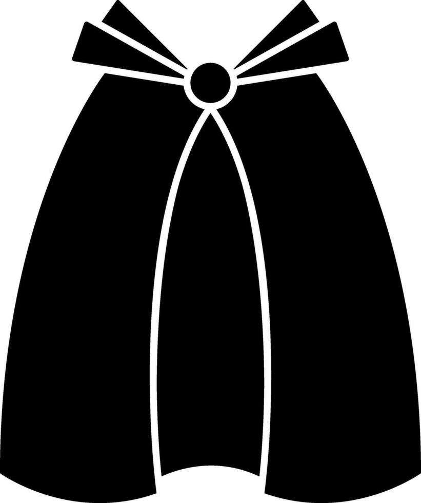 Illustration of Glyph Cloak or Cape Icon in Flat Style. vector