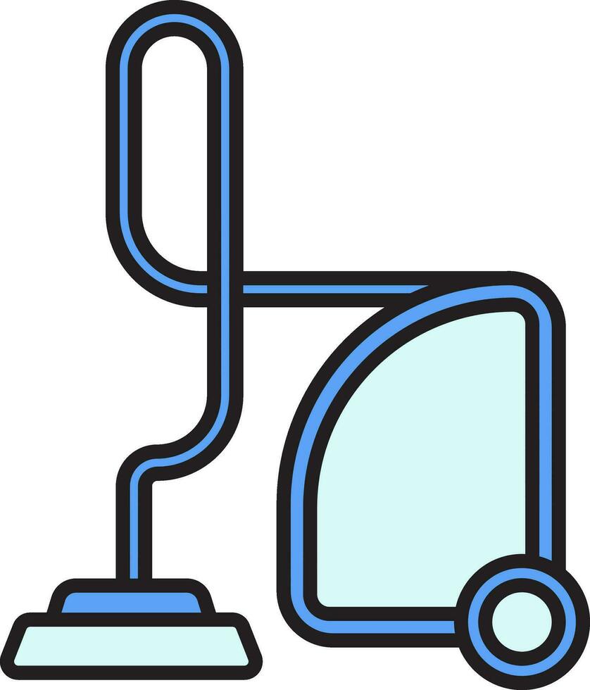 vacío limpiador icono en azul color. vector