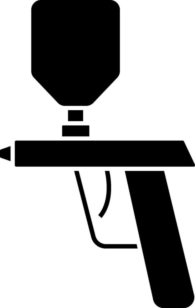 Spray Gun Icon In Black and White Color. vector