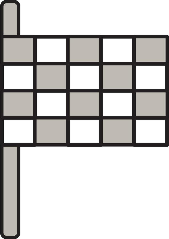 Finish Flag Icon In Gray And White Color. vector