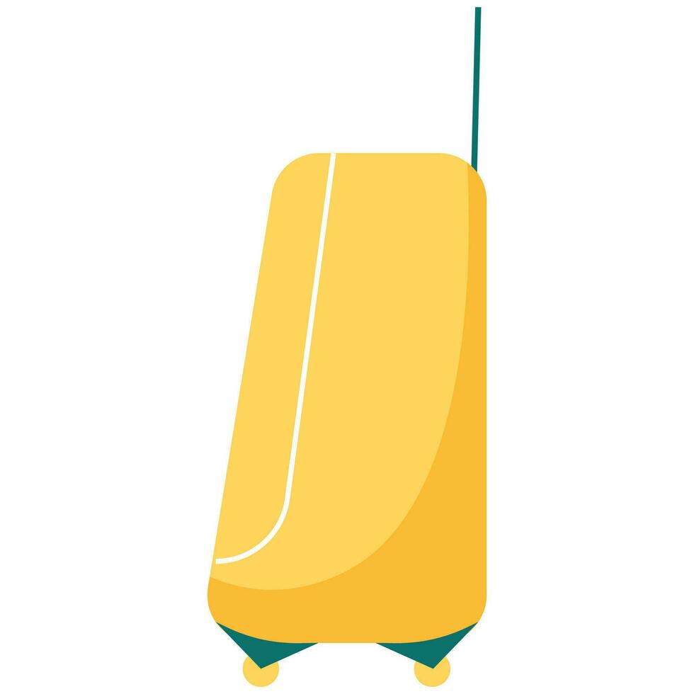 Luggage Bag Element In Yellow Color. vector