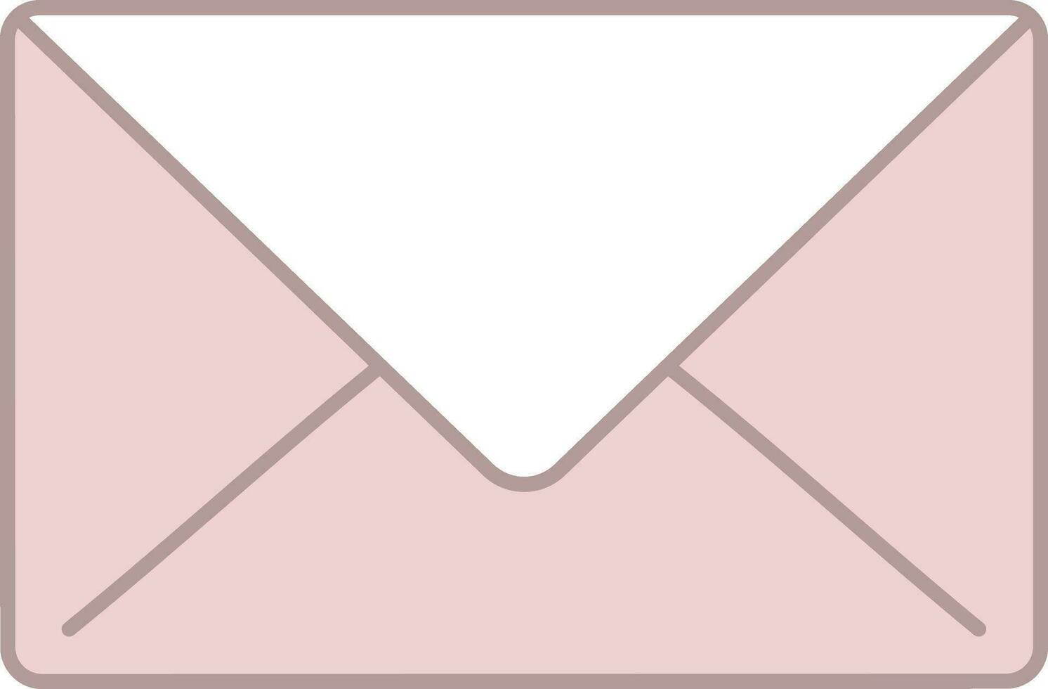 Illustration Of Envelope Icon In Pink And White Color. vector