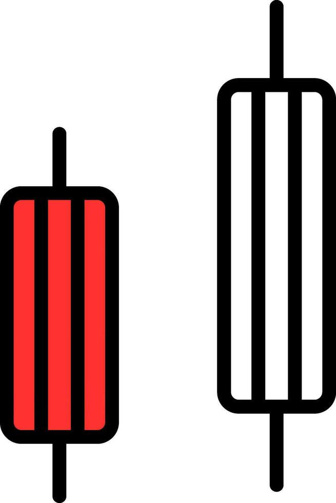 Bearish engulfing Vector Icon Design