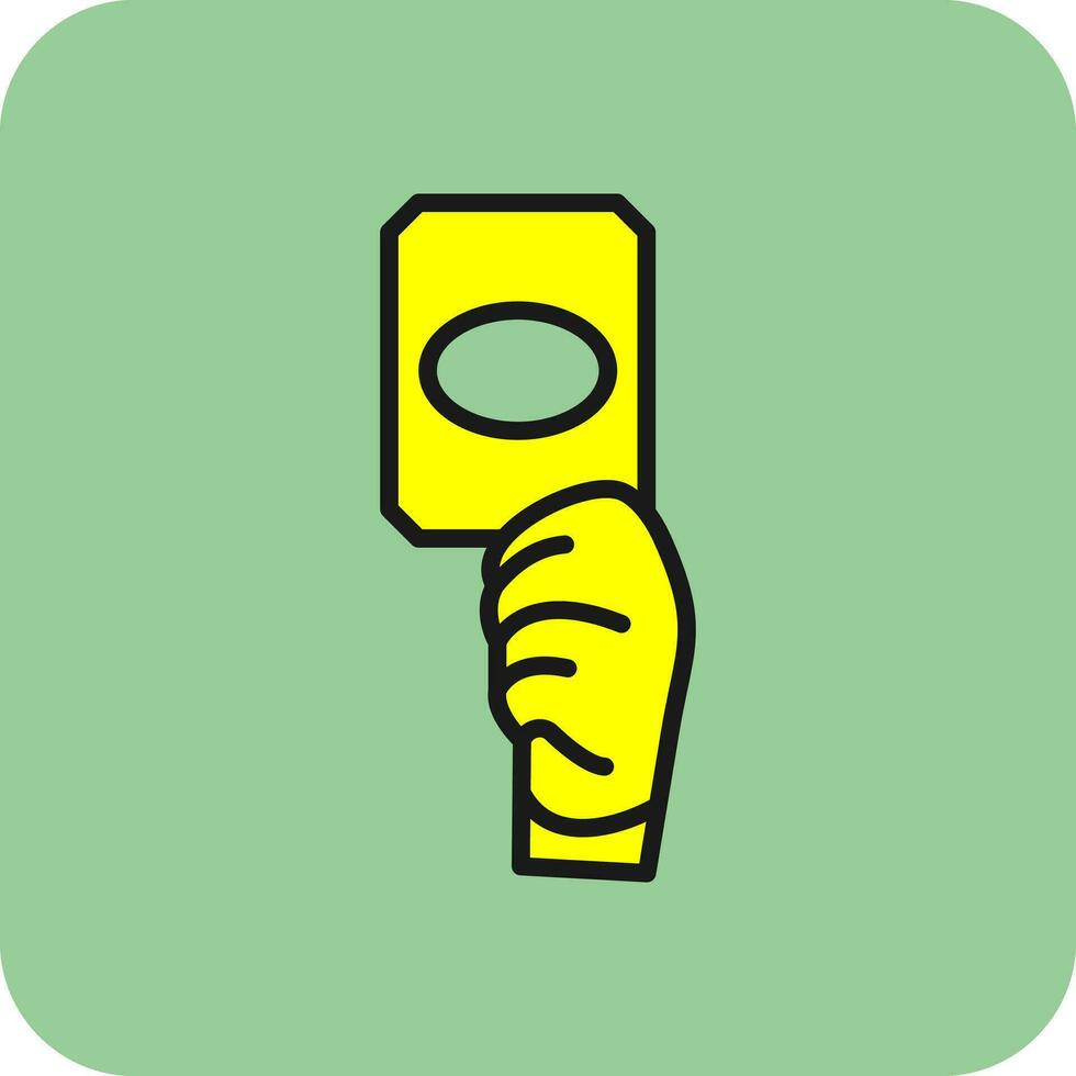 Yellow card Vector Icon Design
