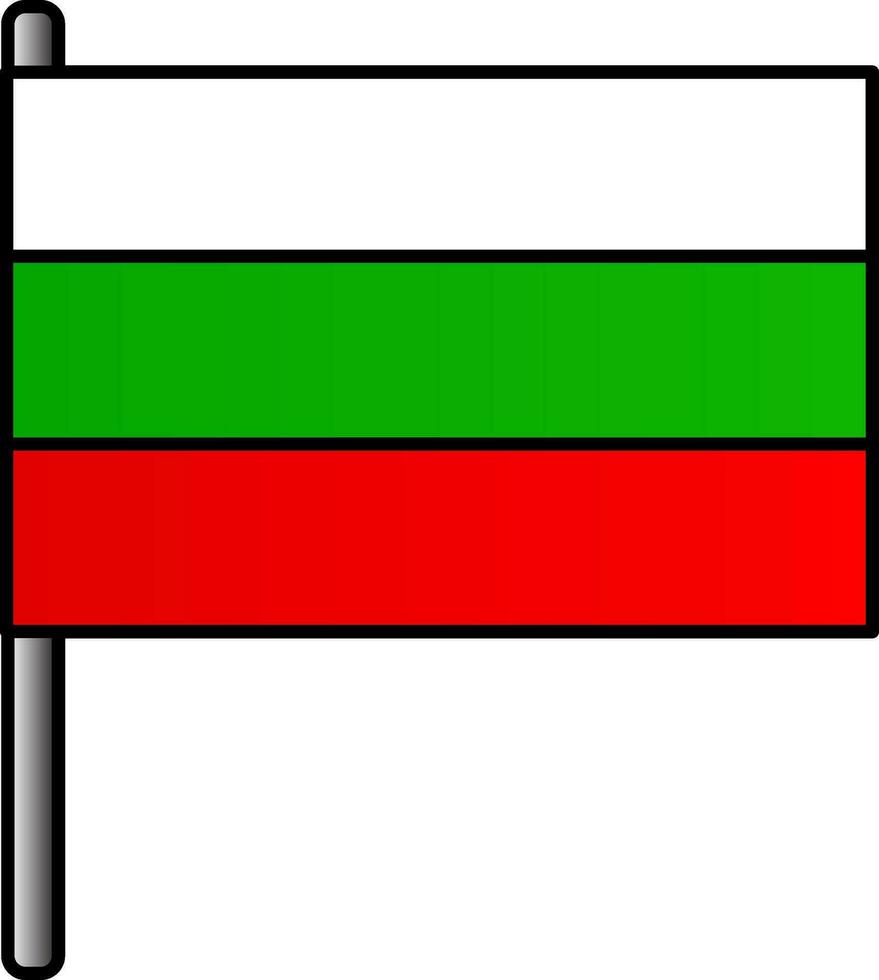 Bulgaria Flag Icon In Flat Style. vector