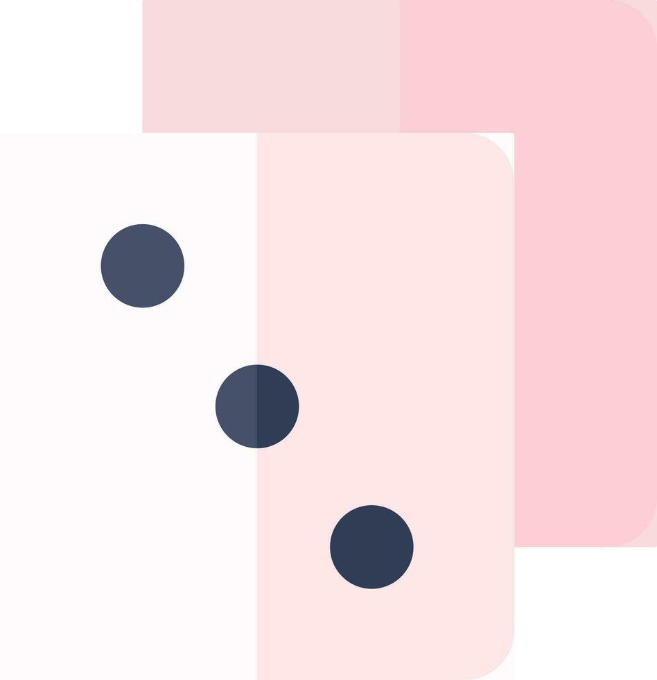 Dice Icon In Blue And Pink Color. vector