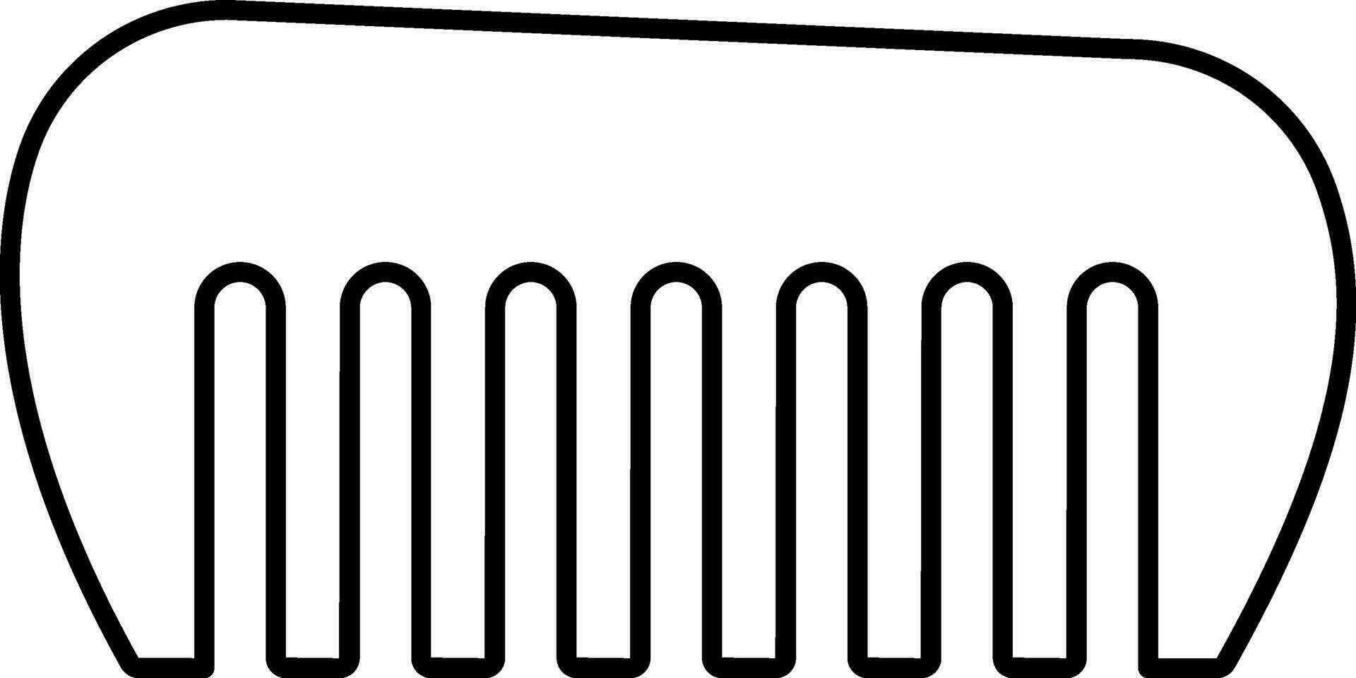 Vector Illustration of Hair Comb Icon in Line Art.