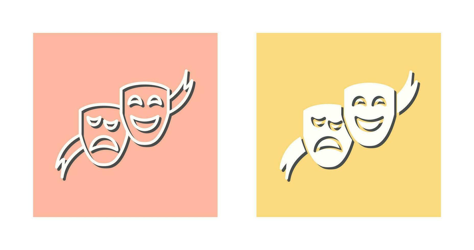 Theater Masks Vector Icon