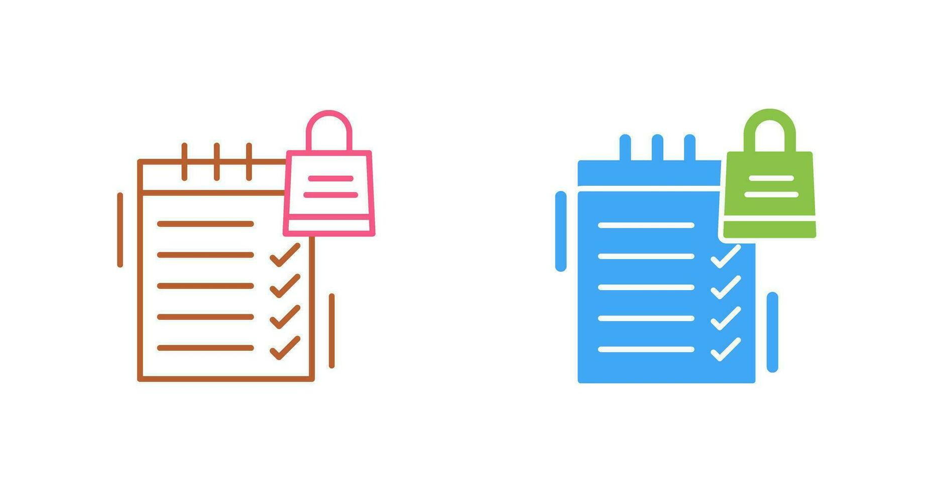 Shopping List Vector Icon