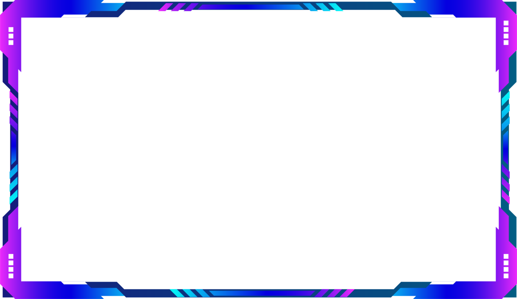 Metallic gaming overlay panel png with abstract shapes. Simple futuristic gaming screen panel design with pink and blue colors. Online game streaming overlay and user interface design.