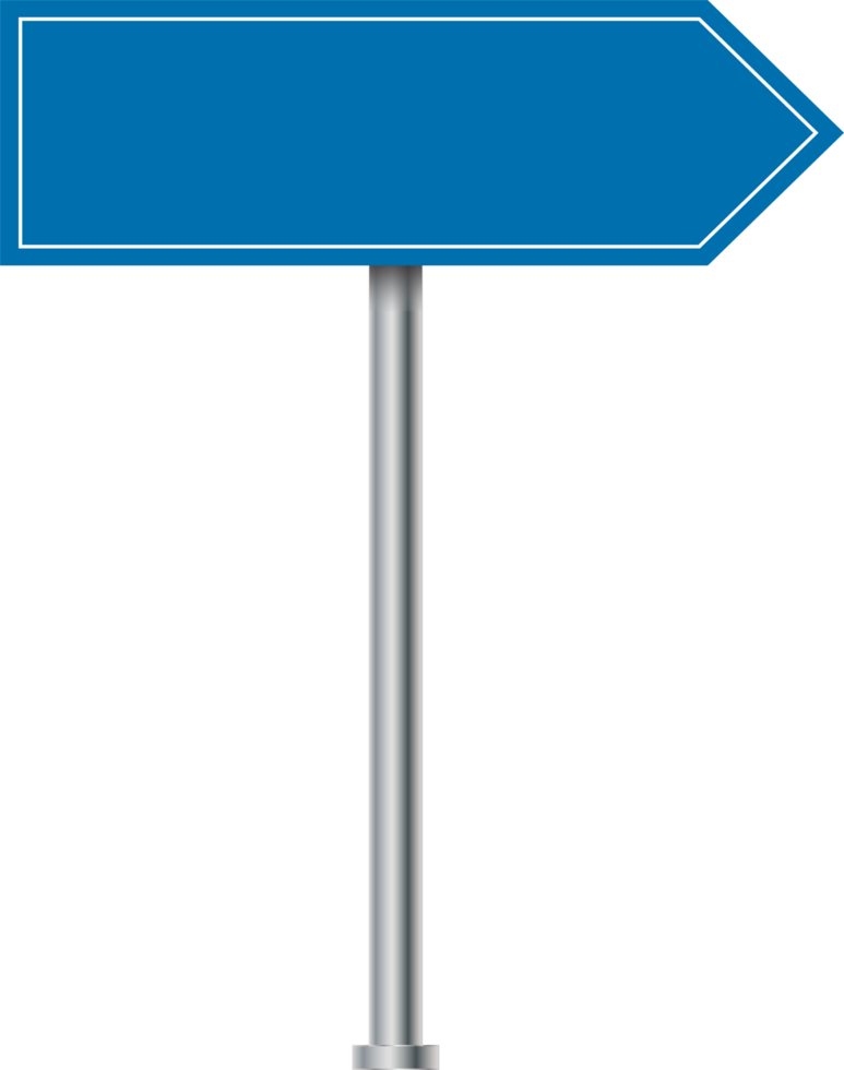 blu direzione cartello design per il autostrada. blu strada cartello e vuoto strada tabellone. vuoto pubblicità tabellone. png