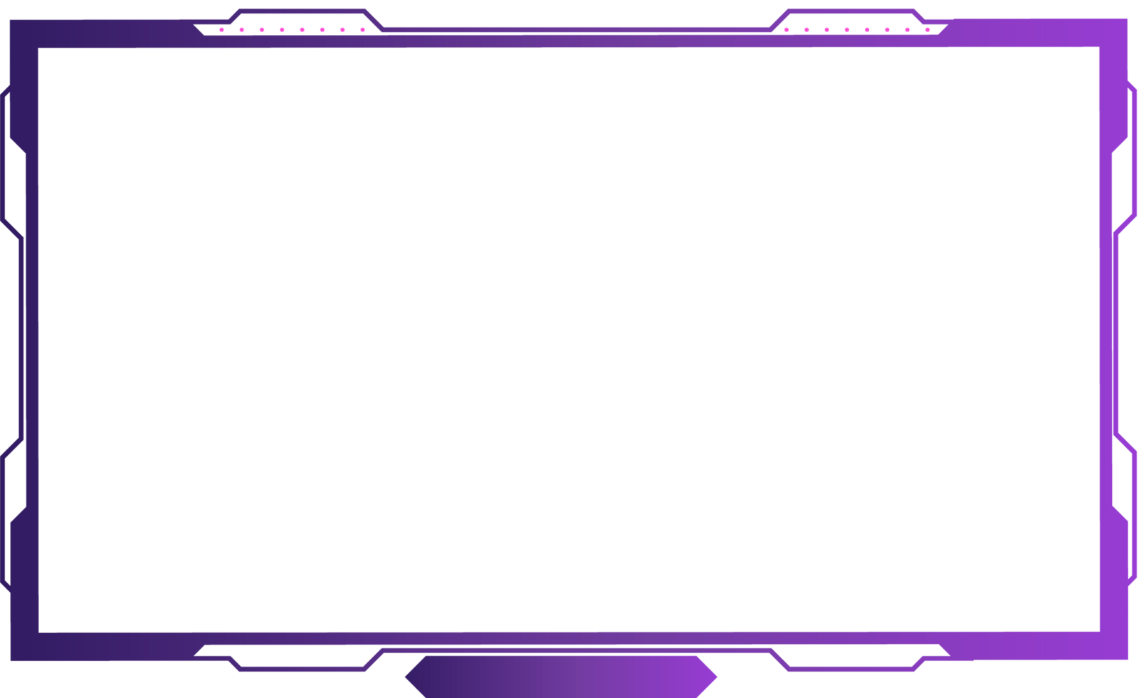 Live gaming overlay design with abstract shapes. Broadcast screen panel and offline frame background with purple and dark colors. Digital live streaming overlay png. Futuristic gaming panel design. png