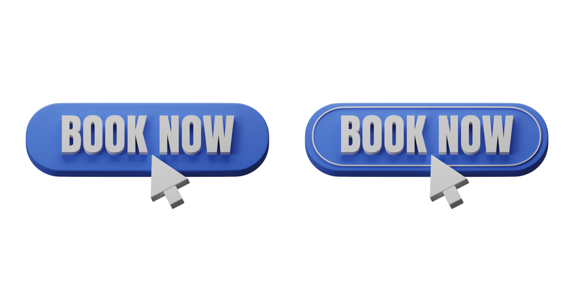 Book now button 3d illustration isolated. CTA or call to action buttons. Suitable for user interface design and promotion. png