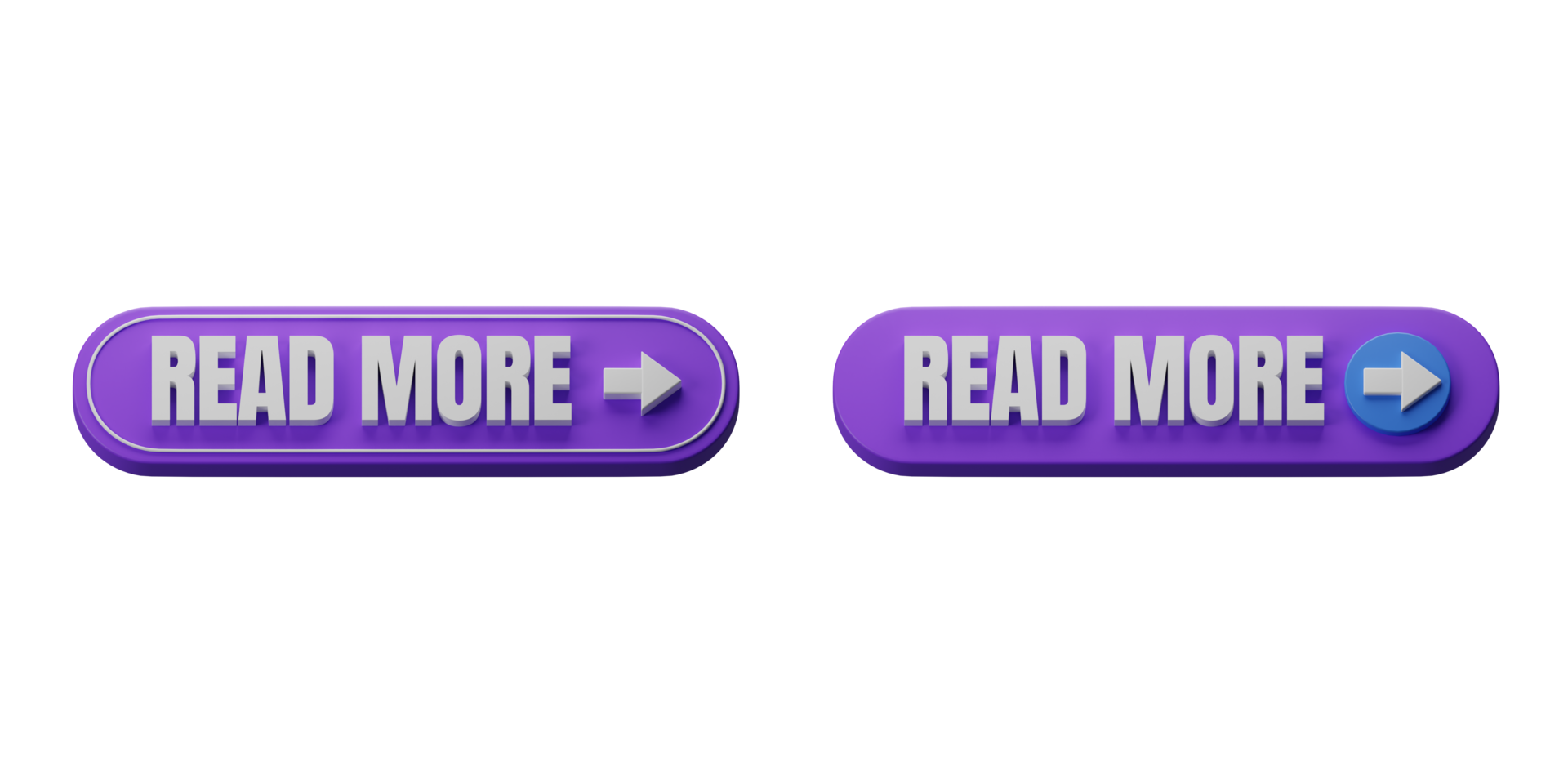 Read more button 3d illustration isolated. CTA or call to action buttons. Suitable for user interface design and promotion. png