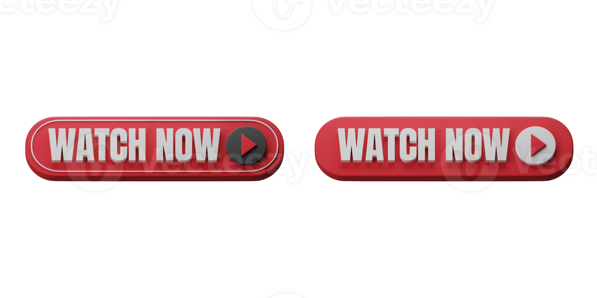 Watch now button 3d illustration isolated. CTA or call to action buttons. Suitable for user interface design and promotion. png