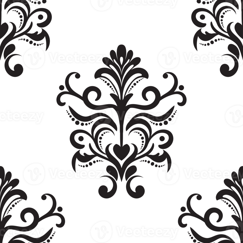 Damask pattern. Luxury wallpaper texture ornament decor. Baroque Textile, fabric, tiles. png