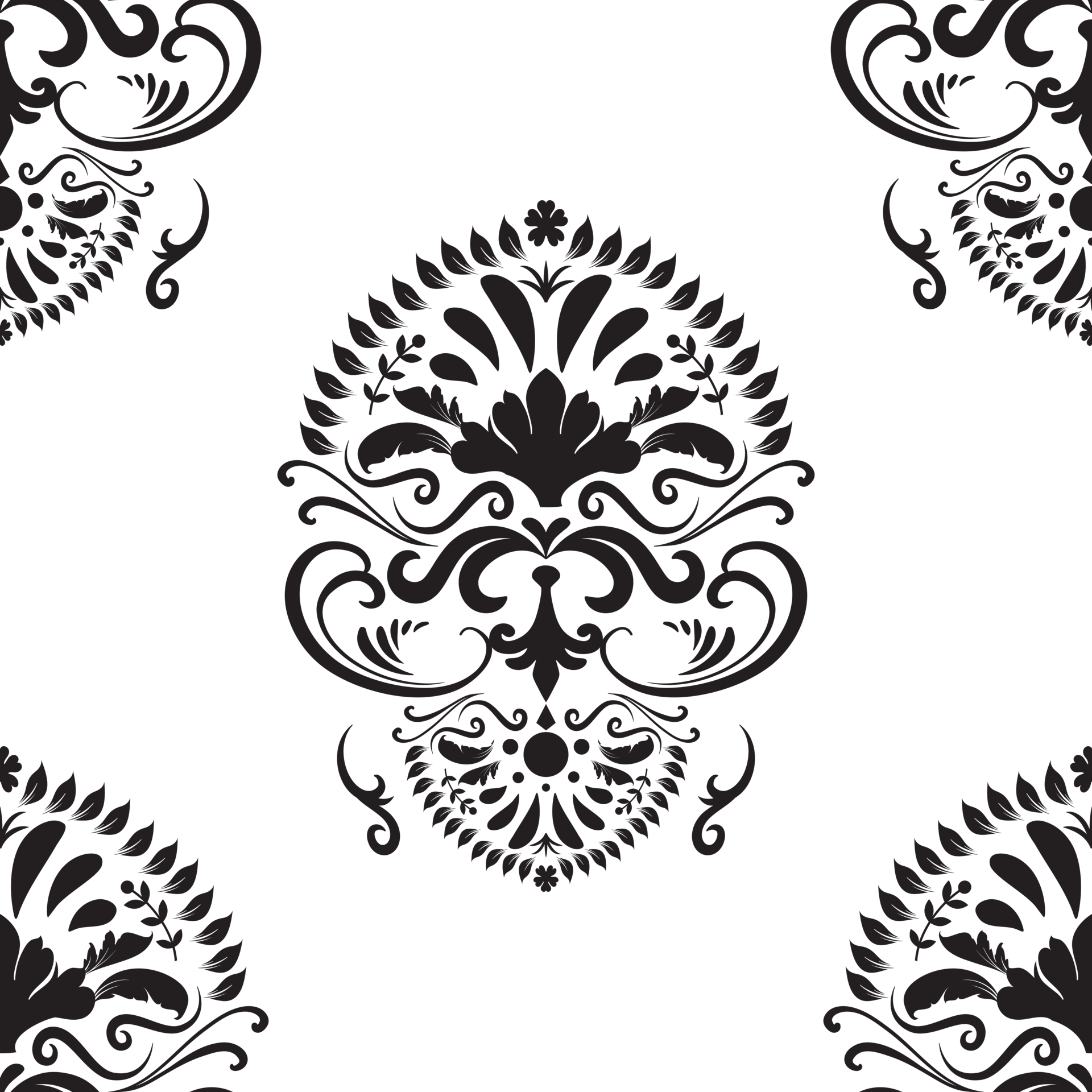 Damask pattern. Luxury wallpaper texture ornament decor. Baroque