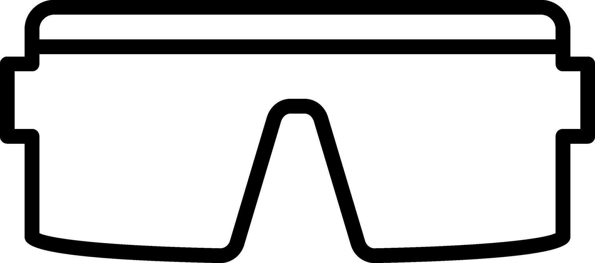 Isolated Safety Glasses Icon in Thin Line Art. vector