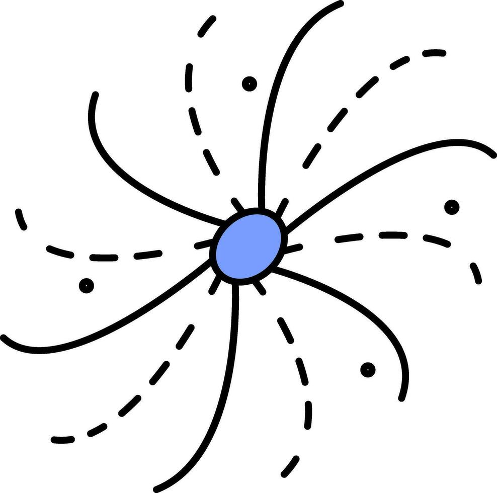 Flat Style Black Hole Icon In Black And Blue Color. vector