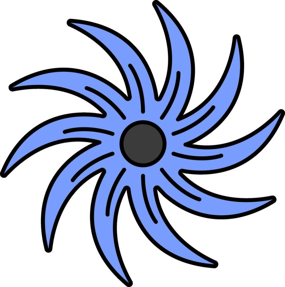 Flat Style Black Hole Icon In Black And Blue Color. vector