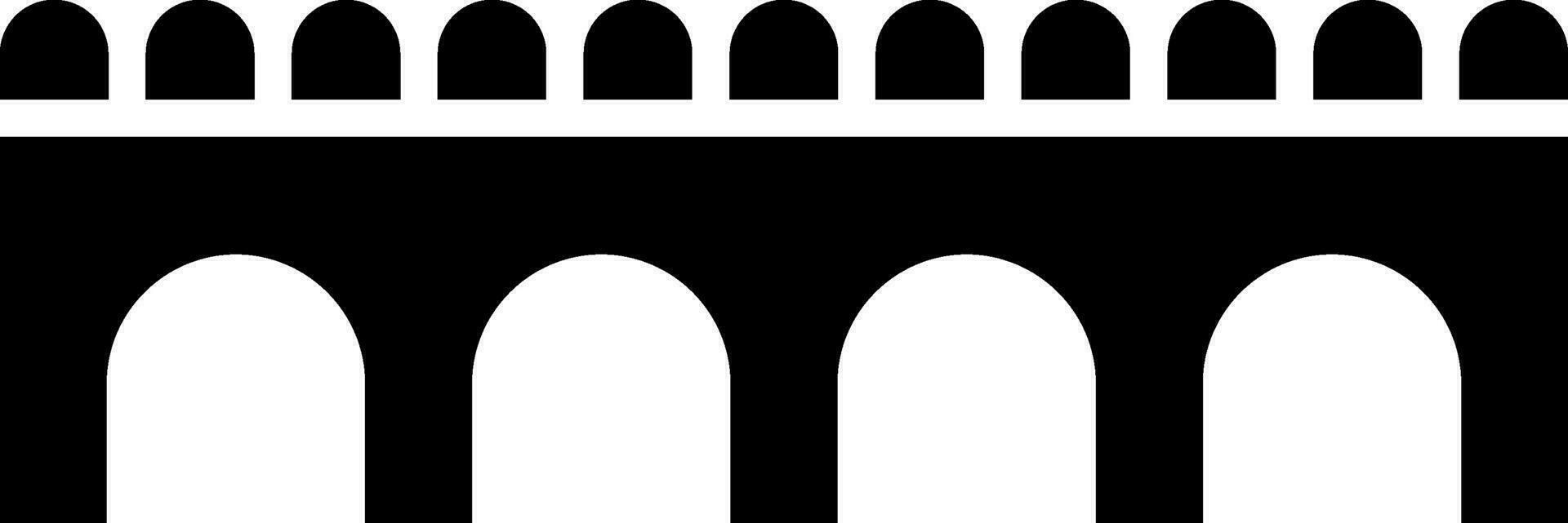 Aqueduct bridge icon in flat style. vector