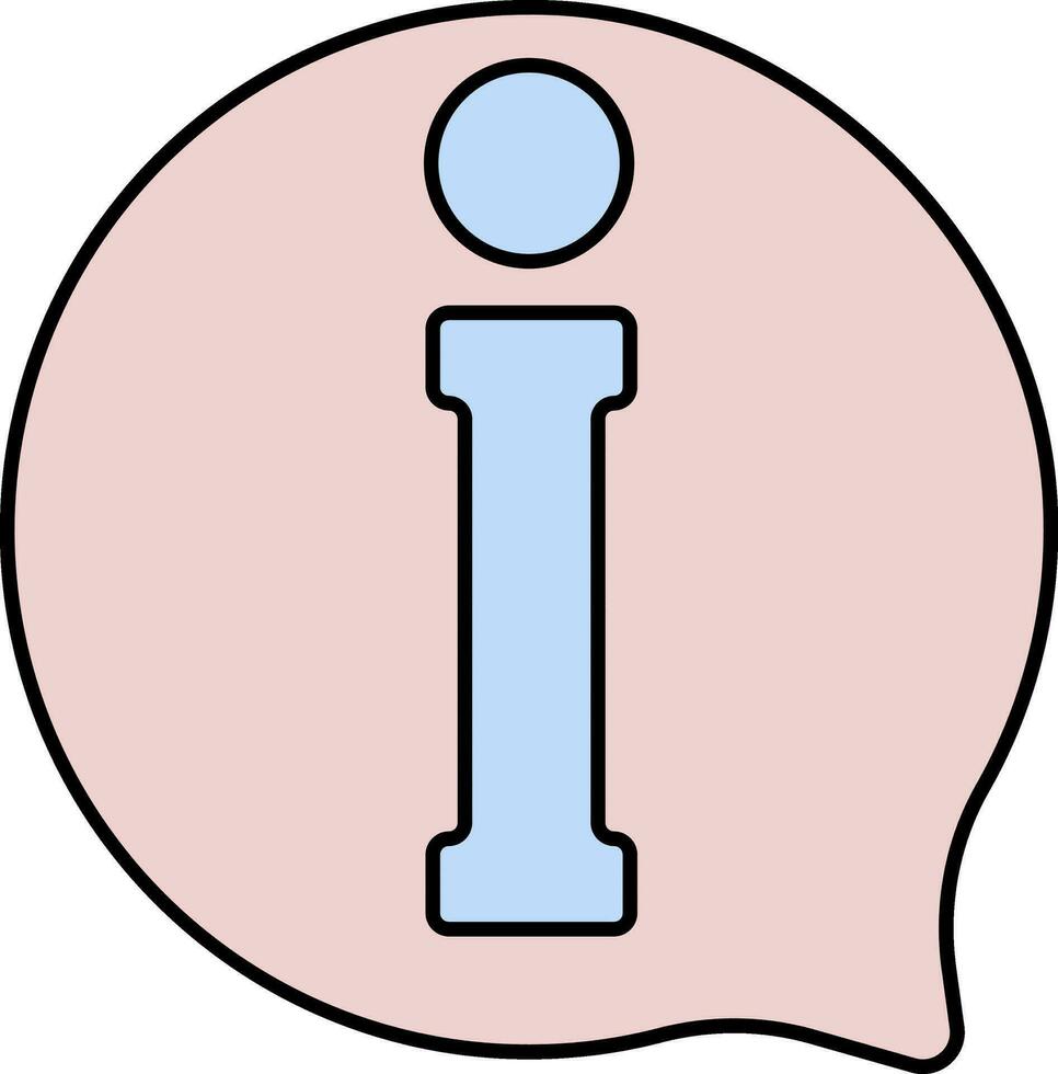 Pink And Blue Chat Info Icon Or Symbol. vector