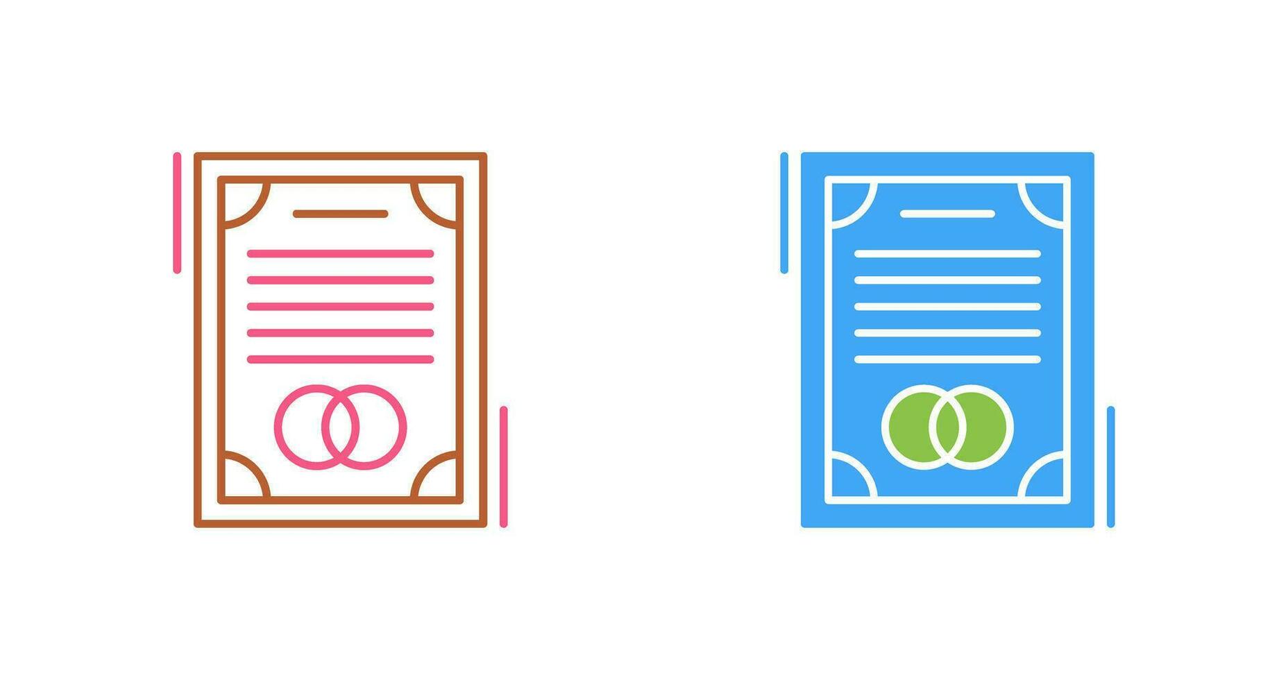Wedding Contract Vector Icon