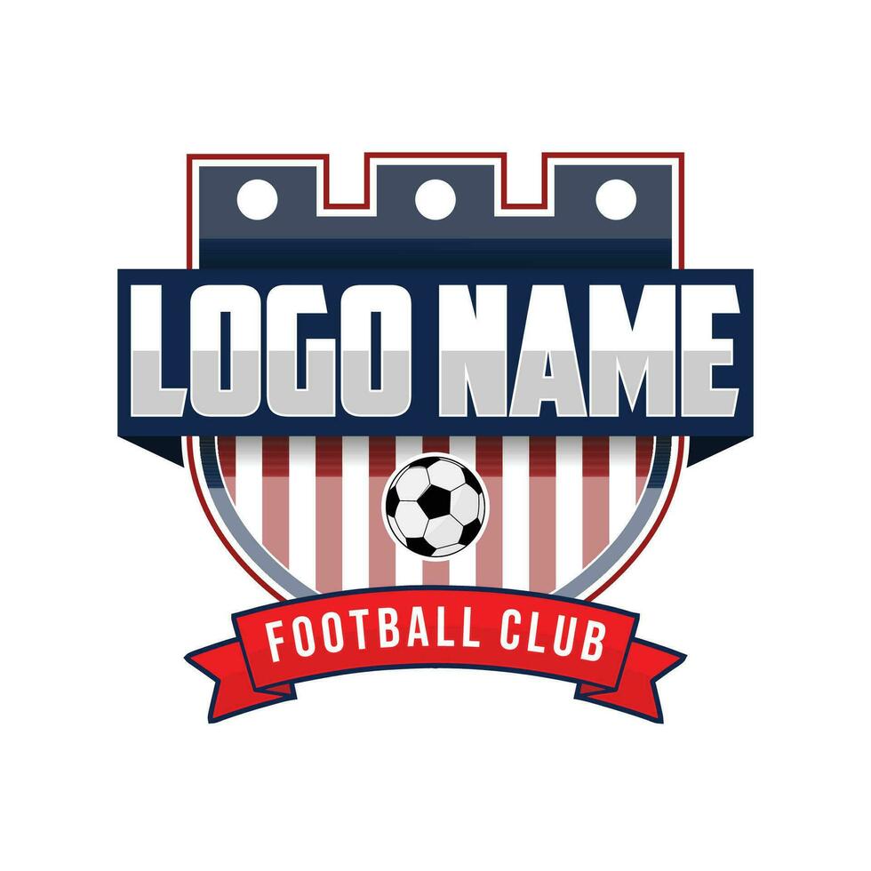 Soccer Logo or Football Club Sign Badge on white background vector