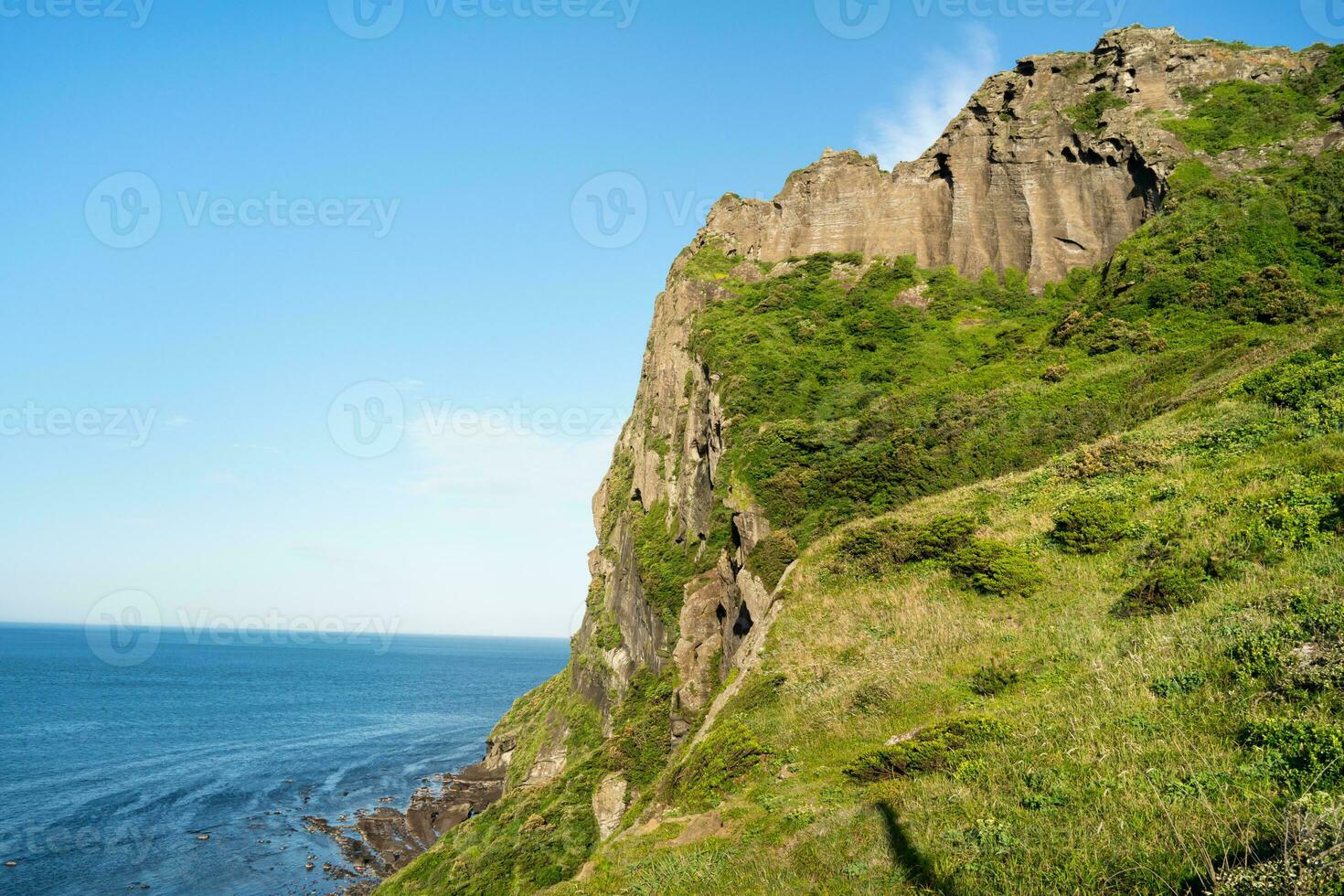 Jeju island, South Korea. beautiful Seongsan Ilchulbong at Jeju do, Jeju island. photo