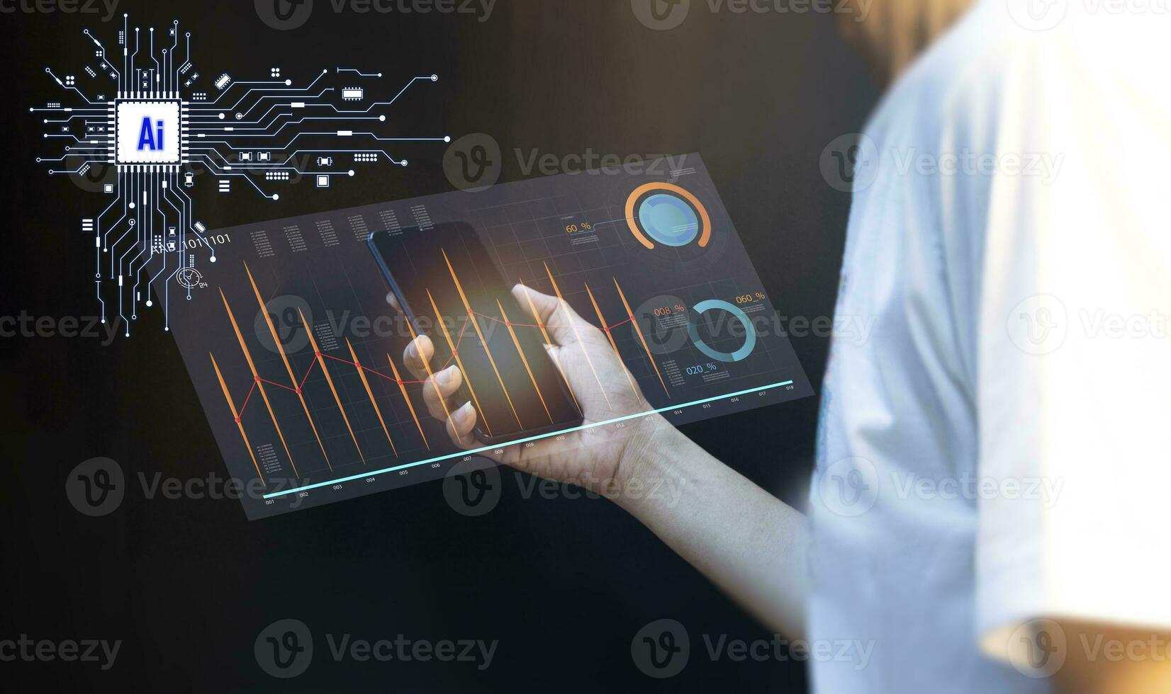Concepts, development of artificial intelligence and self-learning of artificial intelligence. photo